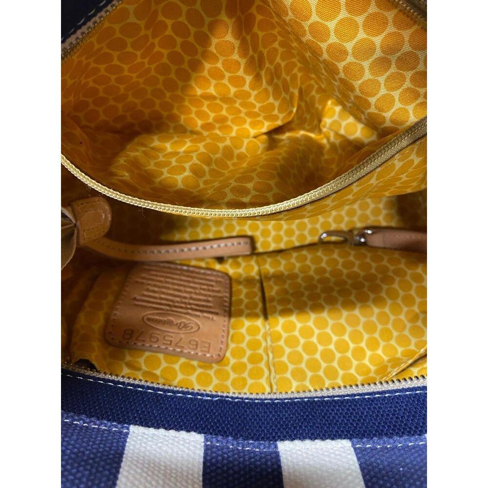 Brighton Brewster Blue/White Canvas Leather Handles Beach Tote & Sarong - Picture 6 of 9